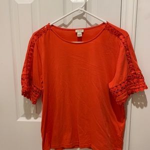 Red Jcrew Factory Top